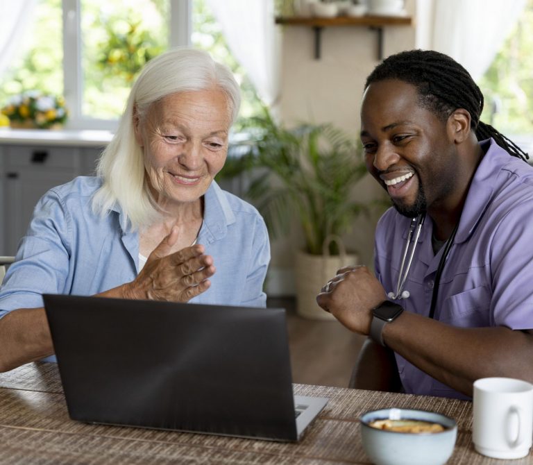 african-social-worker-taking-care-senior-woman